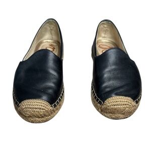 SAM EDELMAN Womens Black Cap Beef Rolled Kesia Platform Slip On Shoes Size 7.5